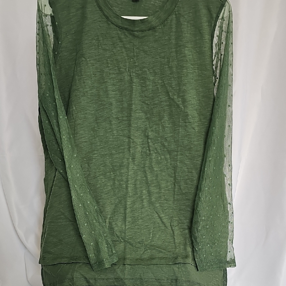 VENUS Green Sheer Sleeve